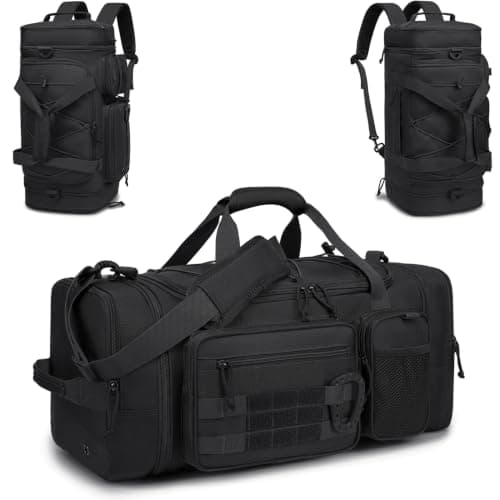 TONRUYN Tactical Gym Bag Mens 40-45L Expandable Sports & Travel Duffel Bag