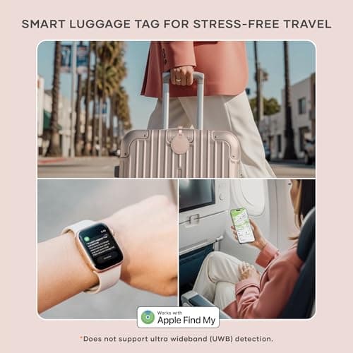 SSATECHI FindAll™ Luggage Tag, Find My Compatible for iPhone & iPad, Rose — view 3
