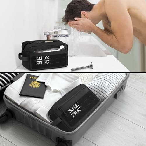 ETRONIK Tactical Toiletry Bag Men, Men Travel Wash Bag with Molle System, L — view 6