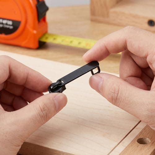 OKUMEYR 10pcs Zipper Replacement Pulls - Zipper Repair Pull Handle Black — view 6