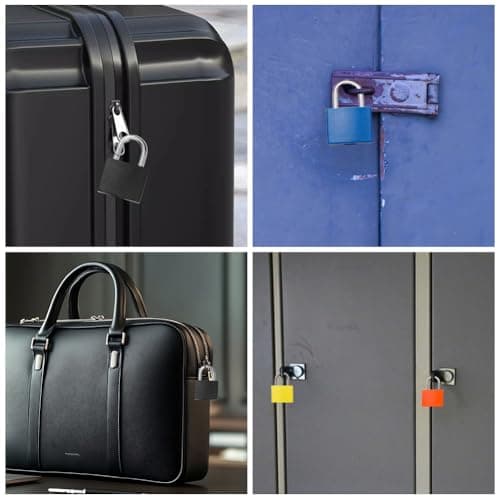 12 Pack Suitcase Locks with Keys, Small Luggage Padlocks — view 5