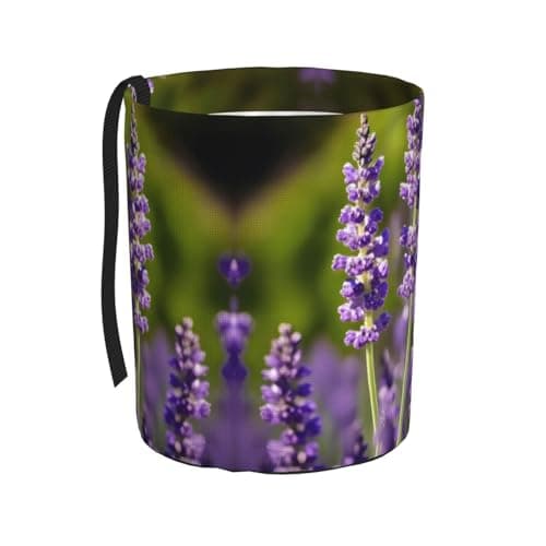 MDATT Lavender Flower S Car Trash Can Leak-Proof Organizer For Long Road Trips And Family Vacations