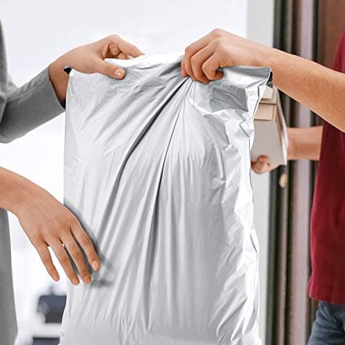Switory Large Parcel Bags 19x24 Postage Bags White, Strong Waterproof Large Mailing Bag for Postages Strong Self Seal, Poly Mailers Parcel Delivery Bag 100Pcs (48.3x61 cm) — view 3
