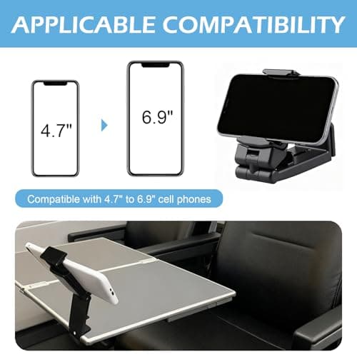 2pcs Airplane Phone Holder for Plane, 360° Rotatable Flight Phone Holder — view 5