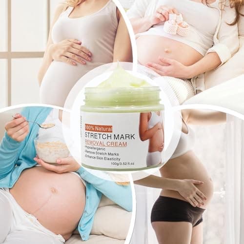 Stretch Mark Belly Cream - Fast Absorbing Pregnancy Skin Care, Smoothing Body Lotion | 100g, Hydrating Formula, Home Travel Business Trip, Daily Nourishing, Soft Elastic Feel — view 5