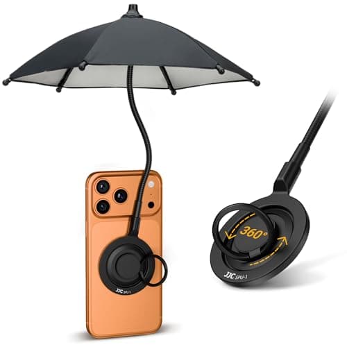 Magnetic Mobile Phone Umbrella Shade for Sun & Rotatable Phone Ring