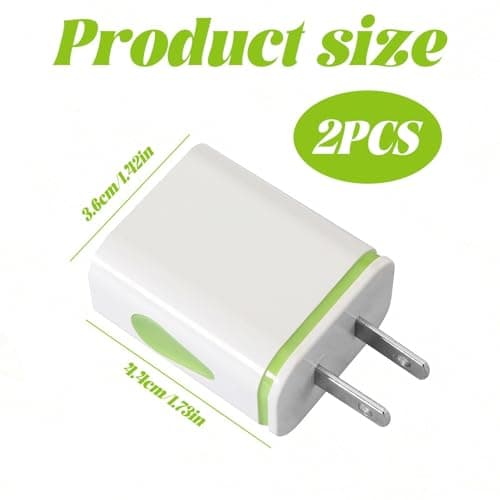 2 PCS UK to USA Plug Adapter with Dual USB Ports,Compact Design UK to US Plug Adaptor (2.1A Fast Charge) for US/Canada/Mexico Travel,Compatible with iPhone/Samsung/Etc — view 2