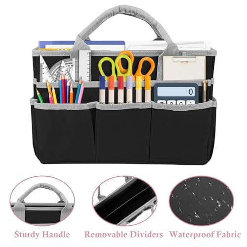 Desktop Art Craft Storage Bag, Foldable File Folder Tote Storage Organizer — view 3