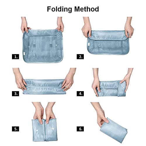 OSDUE Packing Cubes for Suitcases, 9PCS Travel Luggage Packing Organizers Waterproof Travel Essentials Bag Accessories Clothes Shoes Cosmetics Toiletries Storage Bags(Korean Blue) — view 4