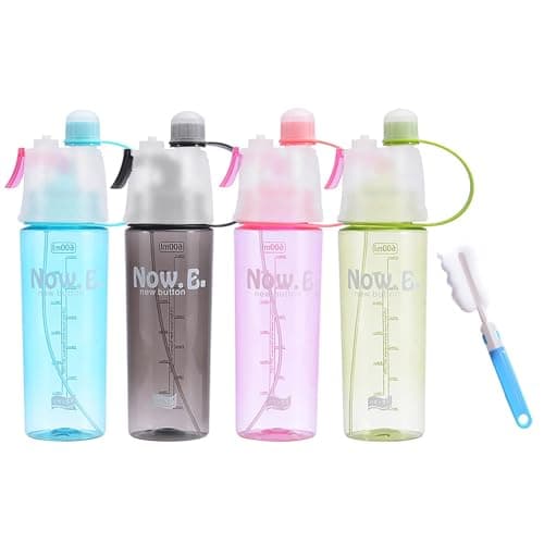 Spray Water Bottle,Drinking And Misting Water Bottle - Unique Mist Lock Design,Portable Leak-Proof Spray Cup For Cycling Fitness Camping Hiking Outdoors Sports For Hydration (Black) — view 3
