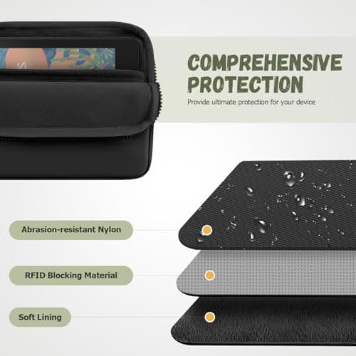 Dadanism 6-7 Inch Protective Padded Sleeve Bag Carrying Case, Black — view 4