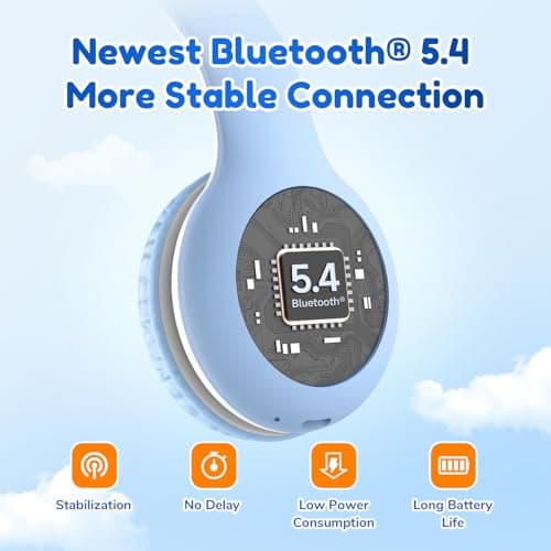 EarFun K2 Kids Headphones Wireless with Mic 45H Playtime, Volume Limit — view 5