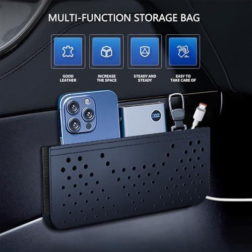 Car Storage Bag Phone Holder Adhesive Net Pocket Design Space Efficient Family Travel Organizer — view 2