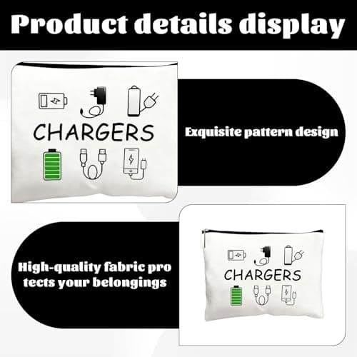 Charger Bag, 1PCS Polyester Cable Bag, Small Make up Bags, Suitable for Travellers, Friends, Sisters and Mothers — view 3