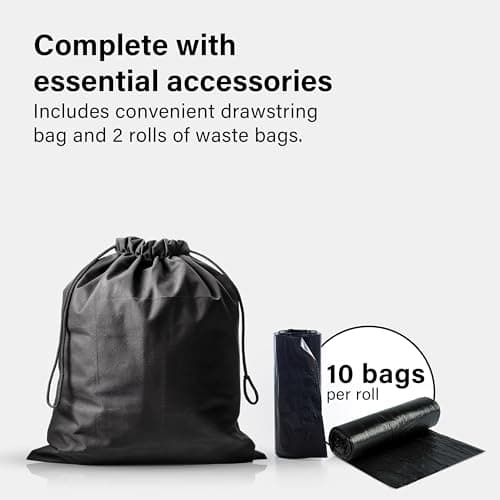 Portable Camping Toilet for Adults with Lid, Foldable Travel Toilet with Carry Bag & Disposal Bags, Outdoor Portable Toilet for Camping, Fishing, Campervan, Caravan & Festivals, 150kg Load Capacity — view 6