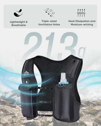 Zelvot Running Vest for Women Men, Hydration Vest with 500ml Water Bottle — view 6
