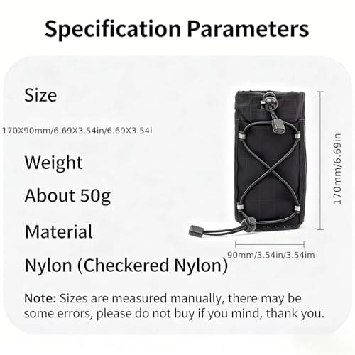 Molle Water Bottle Holder Drawstring Sports Water Bottles Pouch Bag Hydration Carrier for Travel Camping Hiking (Orange, 18.5cm*8.7cm) — view 5