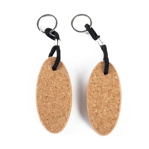 Cork Floating Keychain with Rubber Rope for Swimming, B, A — view 6