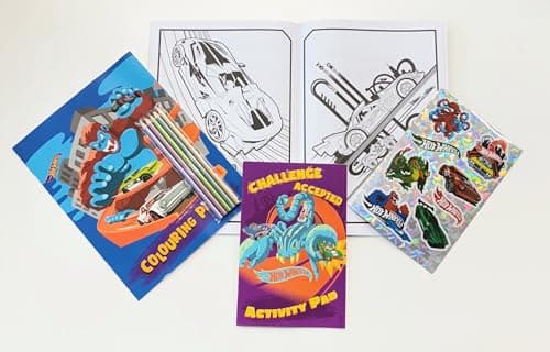 Anila's Hot Wheels Activity Set, Colouring Book with 32 Pages, Activity Pad, Metallic Pencils and Sticker Sheet — view 2