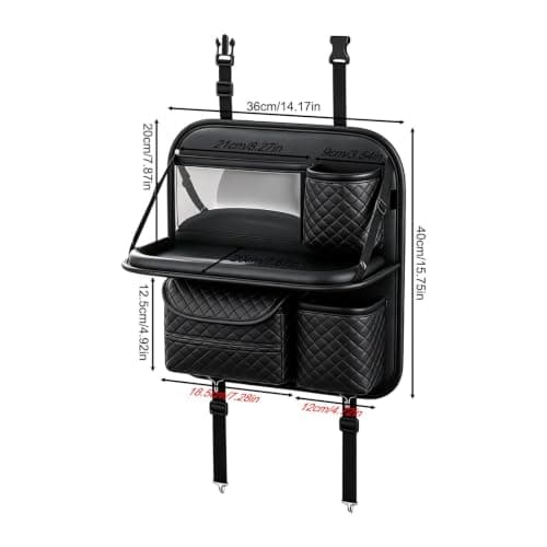 Back Seat Car Organizer - Tray & Cup Holder | Kick Mat Storage Bag — view 6