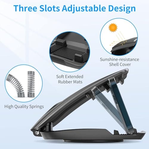 APPS2Car GPS dashboard car mount, mobile phone holder for all 3-6.8 inch devices, non-slip adhesive mount for Garmin Nuvi, Tomtom, Magellan Roadmate, iPhone Xs Max, X, — view 4