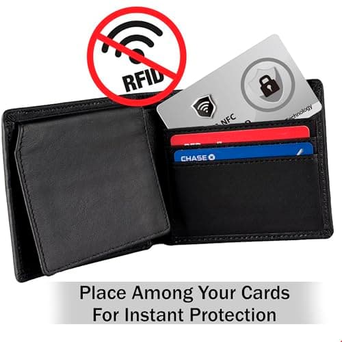 DevTech IT RFID Blocking Cards, 5 Pack Contactless/NFC Bank Card Protectors for Wallets and Purses, Silver Finish — view 6
