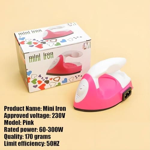 Mini DIY Craft Electric Iron, Pink — view 4