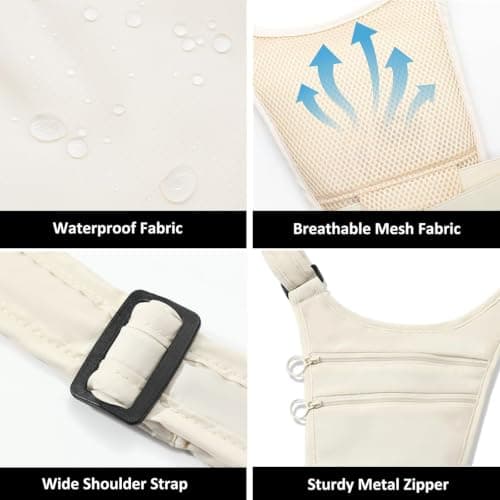 Anti Theft Travel Money Belt, Hidden Waist Pouch for Men and Women — view 3
