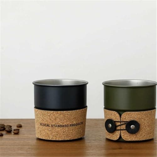 HOHOVYVY Travel friendly Coffee Cup Sleeves with Cork and PU Leather, Pack of 2 (brown) — view 6