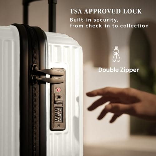 LUGG AirGlide 28 Inch Lightweight Travel Suitcase - Hard Shell Polycarbonate Protection, TSA Approved Lock, Scratch & Water Resistant, Smooth 360° Spinner Wheels & Detachable Interior (76x51x31.5cm) — view 6