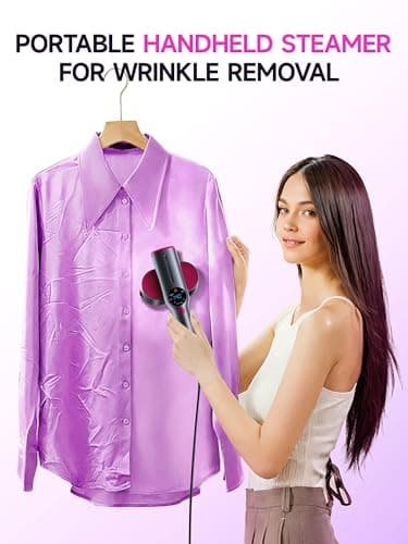 DRFLASH 2-in-1 Portable Steamer & Iron for Clothes,Handheld Garment Steamer — view 2