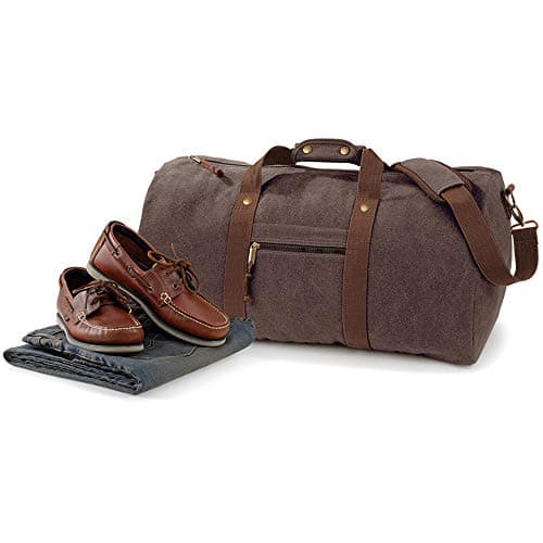 Quadra Vintage Canvas Holdall Duffle Bag - 45 litres (One Size) (Vintage Military Green) — view 2