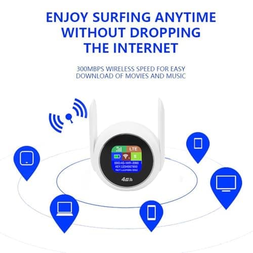 VELATEMOR 4G LTE WiFi Hotspot, Portable WiFi Hotspot with Versatile SIM Card Slot, Mobile Hotspot Router with Secure And Private Connections, 300Mbps CAT4 Internet for Travel And — view 4