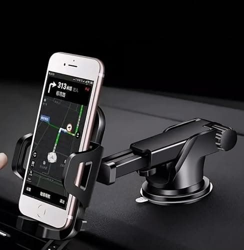 Adjustable Car Phone Mount with Extendable Arm, Carbon Fibre Design, 360° Rotation — view 6