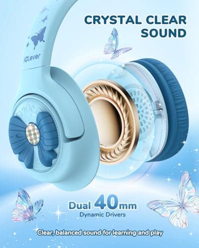 iClever Kids Headphones Wired 3.5mm, Boys Girls Headphones for Kids — view 6