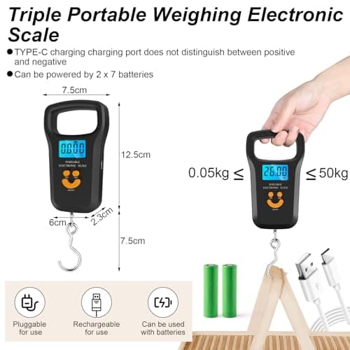 Wanheart Digital Suitcase Scale,Portable Scales Max 50 kg/110 Lb — view 6