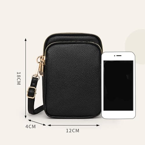 SCOFY FASHION Soft PU Leather Messenger Small Phone Crossbody Bags for Women Travel Work Purses and Handbags White — view 3