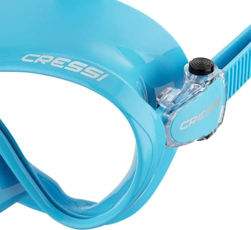 Cressi F1 Small Mask Turquoise - Frameless Soft Silicone Mask for Snorkelling and Diving, Turquoise, One Size, Youth Unisex — view 4