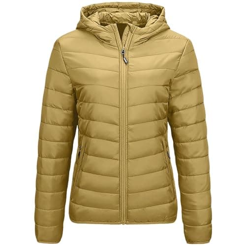 Mrat Women's Down Jacket Lightweight Hood Puffer Jacket Packable Down Feather Casual Loose Quilted Ladies Solid Color Padded Jackets Bubble Overcoats Winter Warm Outwear — view 6