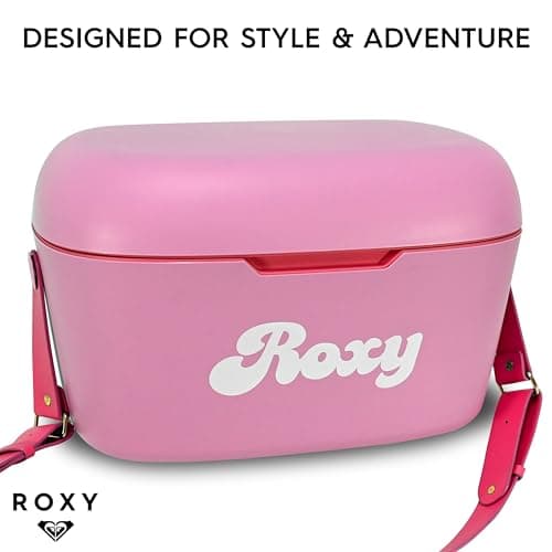 Roxy 12 Qt Portable Hard Cooler with Shoulder Strap, Insulated Ice Chest for Beach, Picnic, Camping and Travel, Pink Coral — view 5