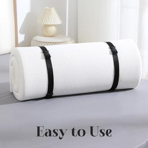 QiaoLiangYao 2 Pcs 59.06'' X 1.26'' Mattress Topper Straps Adjustable Memory Foam Packing Straps with Sturdy Locked Buckles,Black for Moving or Storage Secure Reusable — view 5