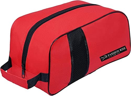 Waterproof Sports Boot/Shoe/Travel Bag for Football Cricket Rugby Golf Toiletry Gym for Men/Women (Red)