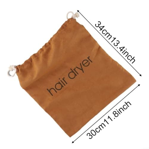 Foldable Hair Dryer Pouch for Suitcase Gym Bag Organiser(Brown) — view 3