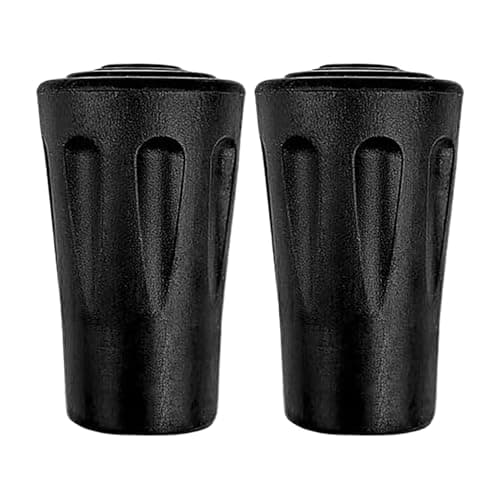 Trekking Pole Tips – Anti-Slip Walking Cane End Caps, 2X Pole Feet Protectors | Hiking Stick Rubber Tips for Stability Trail Use, Replacement Feet for Walking Poles Canes Outdoor Gear
