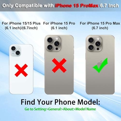 VANAVAGY Fit Car Mount Wallet Case for iPhone 15 Pro Max,Midnight Green — view 2