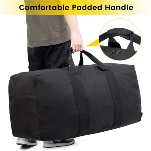 Vorspack 150L Extra Large Foldable Duffle Bag for Travel, Camping, Black — view 5
