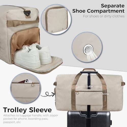 Fmeida 65L Foldable Travel Duffle Bag Waterproof Holdall Luggage Bags — view 5