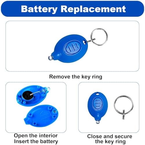 Fofuo 10 Pack Mini Keyring Torches LED Flashlight Keychain, 5 Color — view 5
