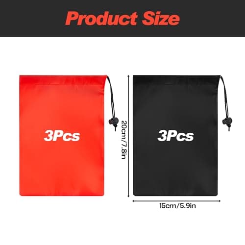 6 PCS Small Drawstring Bags Portable Travel Pouch Nylon Storage Bag — view 2