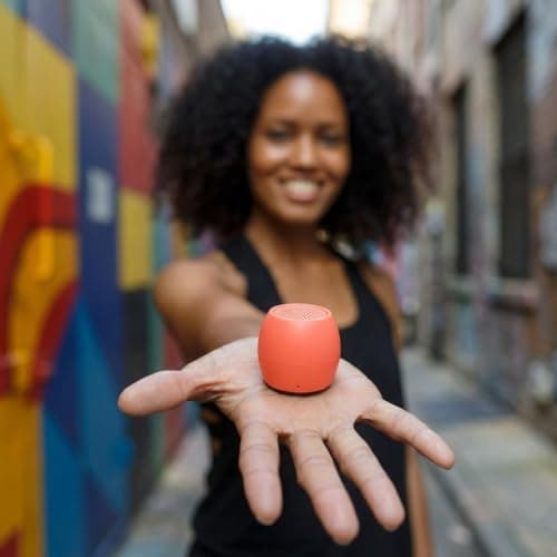 Boompods Zero Mini Bluetooth Speaker - Small Portable Speakers, Coral — view 3